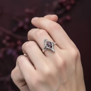 Anel de Rubelita (Turmalina Rosa) – Coleção Ascensus