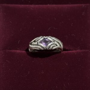 Anel de Ametista Cabochão em Prata 950 – Coleção Éteris