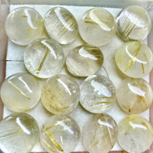 Quartzo Rutilado Dourado - Redondo - 12x8 mm