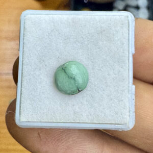 Turquesa Tibetana Natural - Mini Cabochão -  Redonda - 8x8