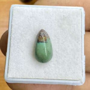 Turquesa Tibetana Natural - Mini Cabochão -  Gota - 12x7