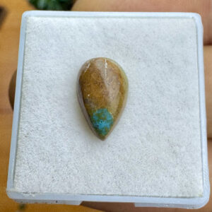 Turquesa Tibetana Natural - Mini Cabochão -  Gota - 12x8