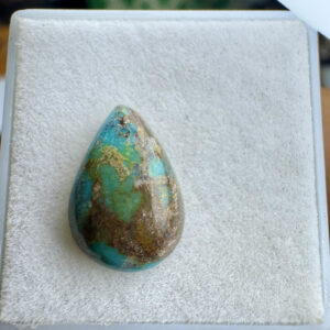 Turquesa Tibetana Natural - Mini Cabochão -  Gota - 13x9