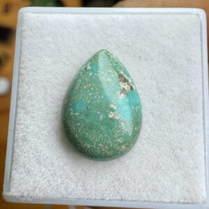 Turquesa Tibetana Natural - Mini Cabochão -  Gota - 15x11
