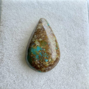 Turquesa Tibetana Natural - Mini Cabochão -  Gota - 14x9