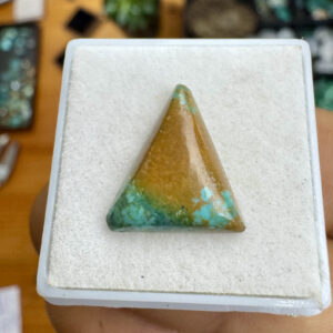Turquesa Tibetana Natural - Mini Cabochão - Triangular - 15x13