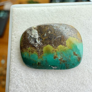 Turquesa Tibetana Natural - Cabochão -  Retangular - 17x13