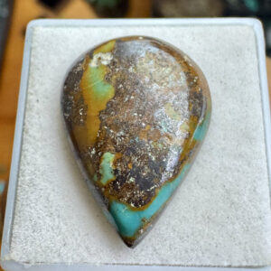 Turquesa Tibetana Natural - Cabochão -  Gota - 22x16