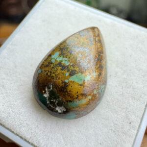 Turquesa Tibetana Natural - Cabochão -  Gota - 16x12