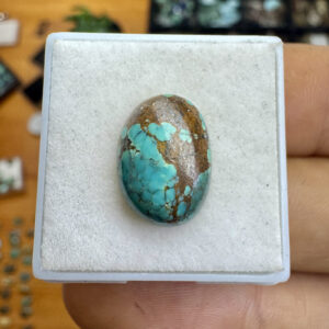 Turquesa Tibetana Natural - Cabochão -  Oval - 14x12