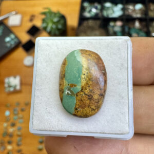 Turquesa Tibetana Natural - Cabochão -  Oval - 18x13