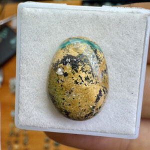 Turquesa Tibetana Natural - Cabochão -  Oval - 17x13