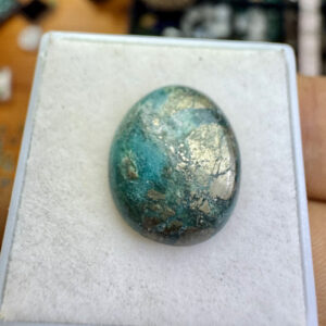 Turquesa Tibetana Natural - Cabochão -  Oval - 14x12