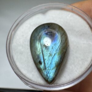 Labradorita Azul  - Mini Cabochão -  Gota - 21x15