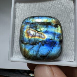 Labradorita Azul - Cabochão G - Quadrada - 28x28