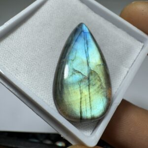 Labradorita Azul - Cabochão G - Gota - 33x17