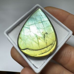 Labradorita Azul - Cabochão GG - Gota - 45x32