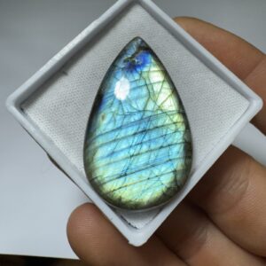 Labradorita Azul - Cabochão GG - Gota - 40x24