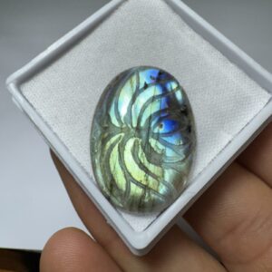 Labradorita Talhada - Cabochão - Oval - 30x21