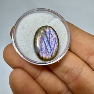 Labradorita Roxa - Mini Cabochão - Oval - 20x15