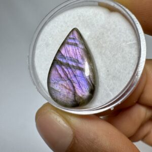 Labradorita Roxa - Mini Cabochão - Gota - 23x14