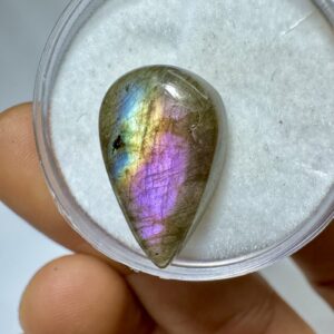 Labradorita Roxa - Mini Cabochão - Gota - 23x14