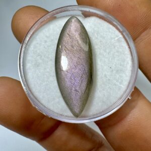 Labradorita Roxa - Mini Cabochão - Navete - 29x11