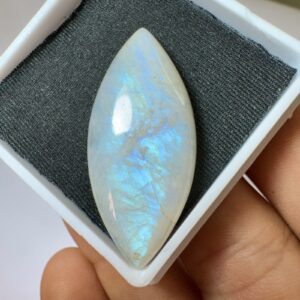 Pedra da Lua Natural - Cabochão - Navete - 38x17