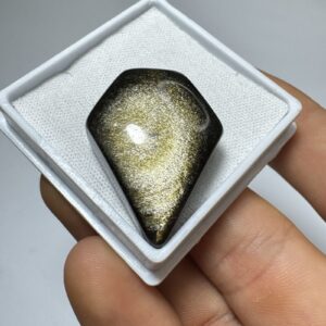 Obsidiana Dourada - Cabochão - Gota - 32x24